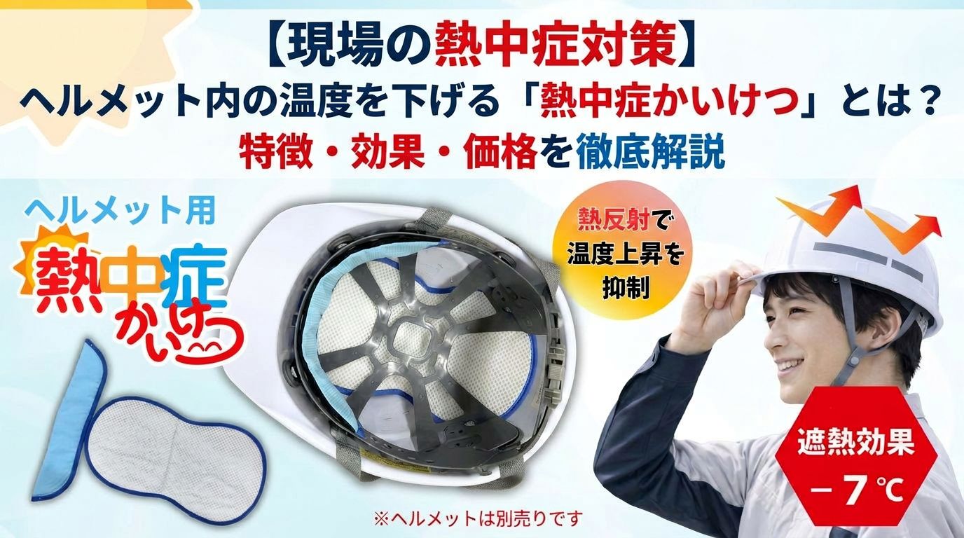 【現場の熱中症対策】ヘルメット内の温度を下げる「熱中症かいけつ」とは？特徴・効果・価格を徹底解説